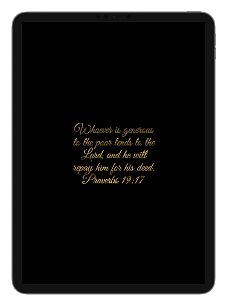 Luke 2:10-11 Proverbs 19:17