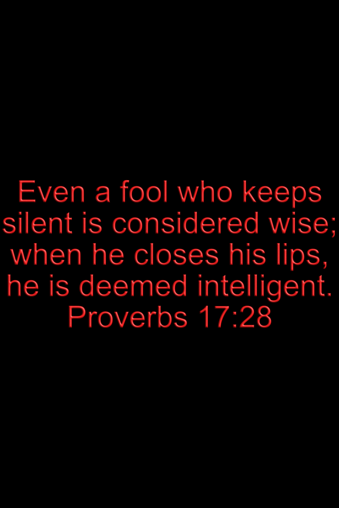 Proverbs 17:28