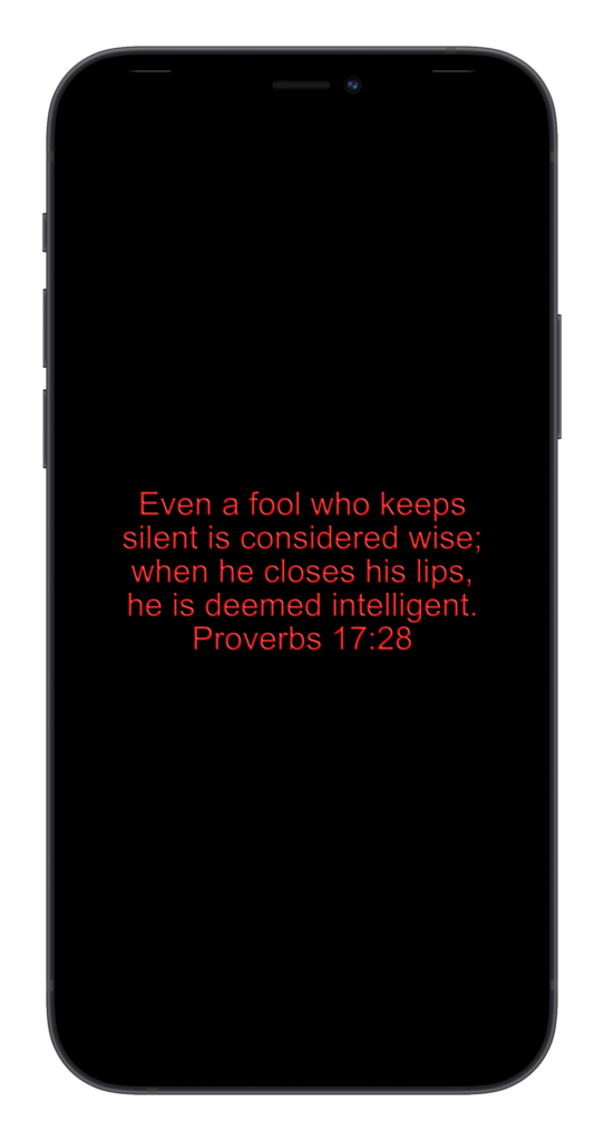 Proverbs 17:28 by Biblical Wallpapers