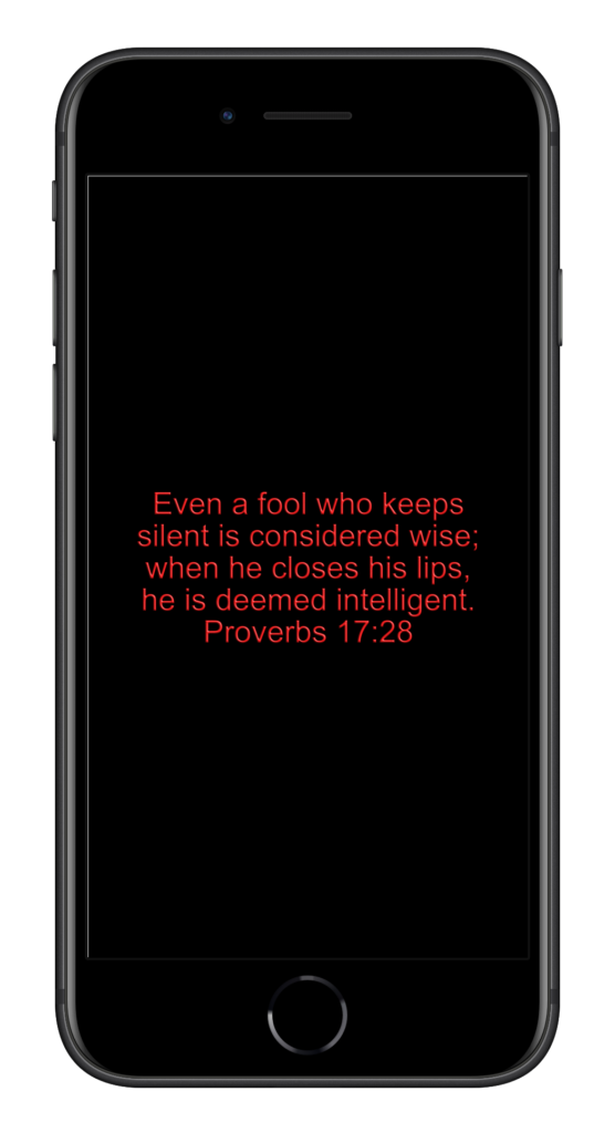 Proverbs 17:28 by Biblical Wallpapers