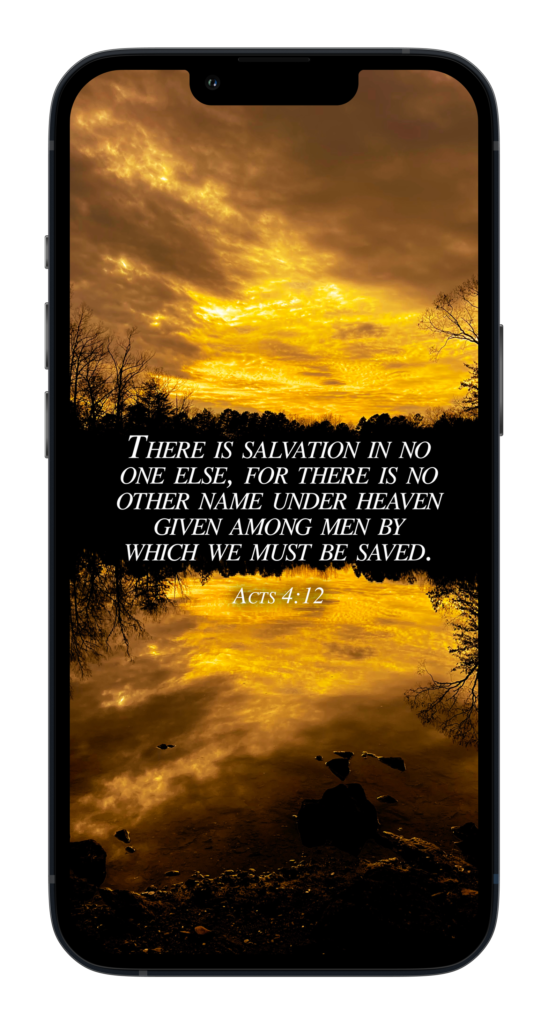 “And there is salvation in no one else, for there is no other name under heaven given among men by which we must be saved.””
‭‭Acts‬ ‭4:12‬ ‭