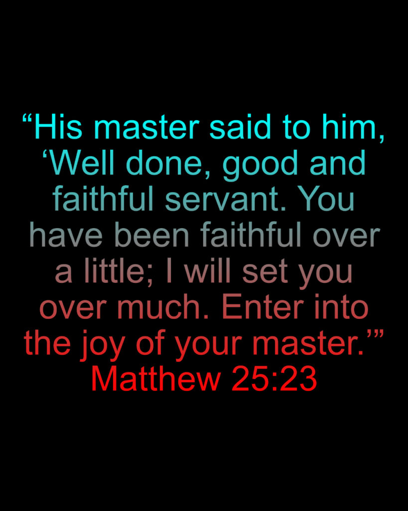 Matthew 25:23