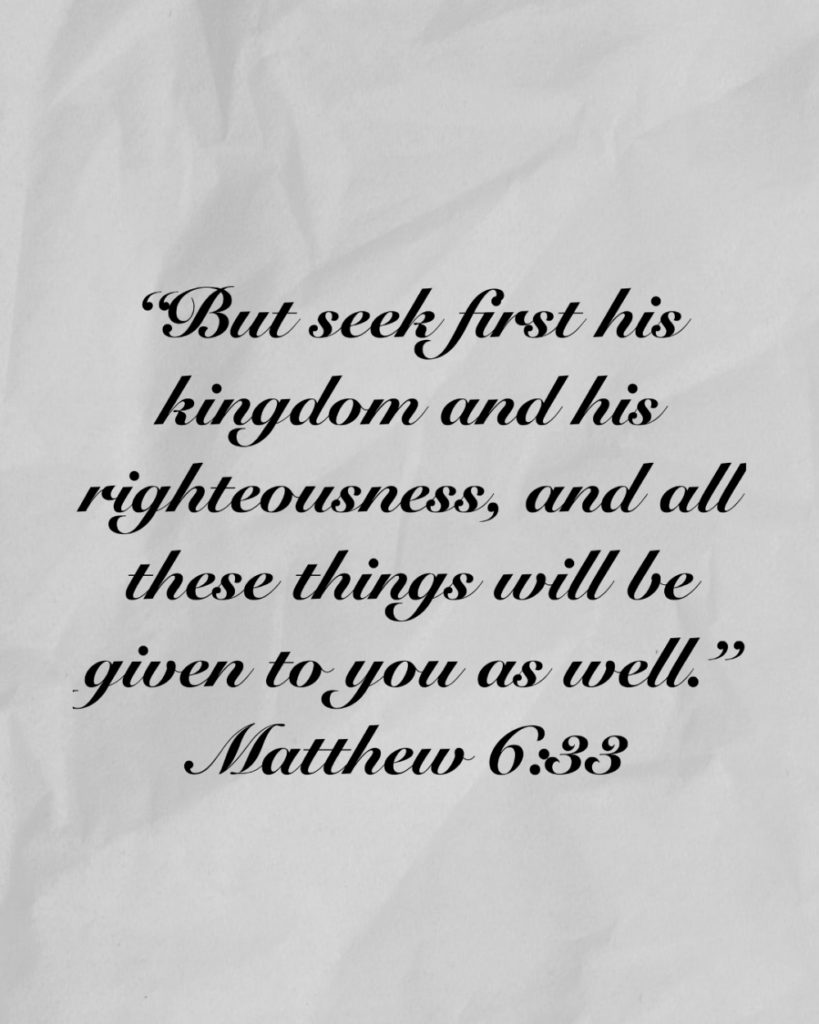 Matthew 6 33 1