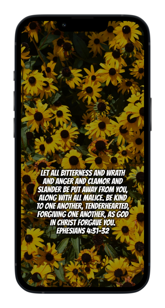 “Let all bitterness and wrath and anger and clamor and slander be put away from you, along with all malice. Be kind to one another, tenderhearted, forgiving one another, as God in Christ forgave you.”
‭‭Ephesians‬ ‭4:31-32‬ ‭